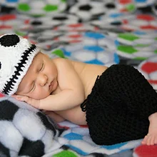 Футбольная детская шляпа и шорты, костюм горячая распродажа, детский хлопковый костюм ручной работы Новорожденные реквизиты для фотографии, Одежда для младенцев