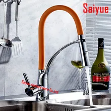 Выдвижной Смеситель для кухни cozinha хром, ординарный рычаг одно отверстие поворотный горячей и холодной кран для кухонной раковины Смеситель torneira ярких цветов