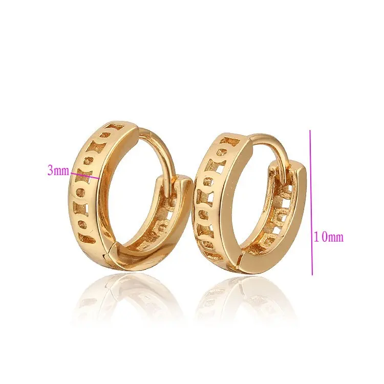 10 Pairs Kids Jewelry Gold Hoop Earrings For Baby Oorbellen Plated Brinco Ouro Boucle D'oreille Bebe Ohhringe Earings E1581