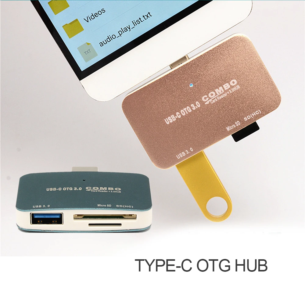 Type-C к USB3.0 OTG комбинированный адаптер Комплект подключения TF устройство для чтения карт памяти