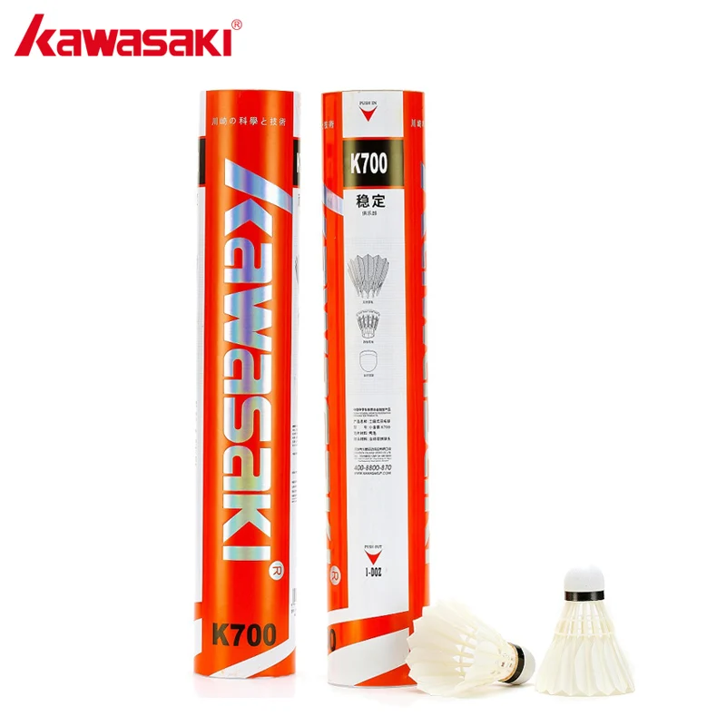 melhor KAWASAKI Marca Profesional Cabeça Bola Badminton Peteca de Penas de Pato Cortiça Composite Velocidade 76 77 King Kong 700