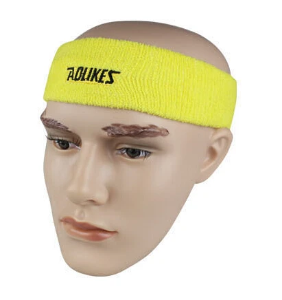 Лидер продаж, мужская повязка на голову, повязка на голову, Женская эластичная повязка на голову для занятий спортом, йогой, тренажерного зала - Цвет: Цвет: желтый