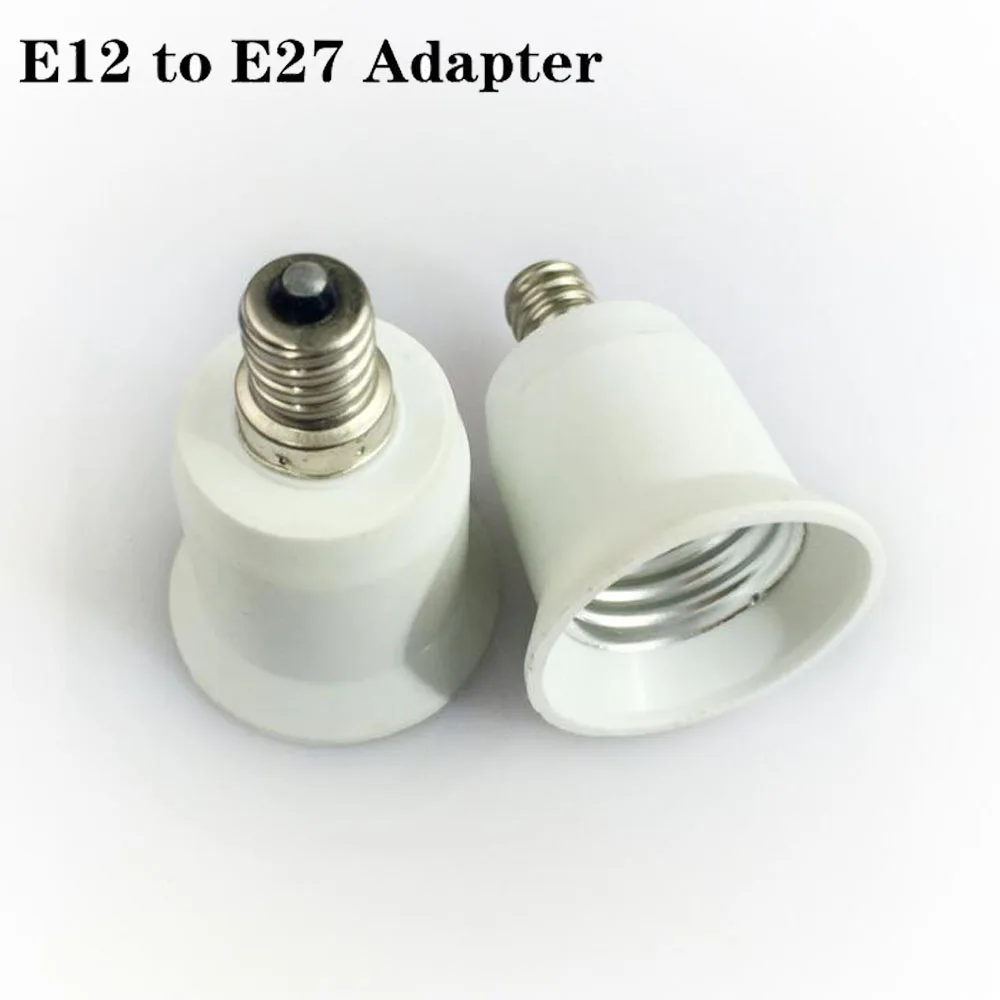 5x e12 to e27 converter lamp holder adapter e26 base e12 light fixture