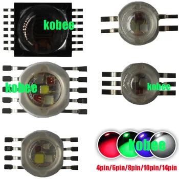 

RGBW (RGB+W+Y+UV) 6W,9W,12W,15W,21W LED Lamp Emitter Diodes For Stage Lighting High Power LED 45mil Epistar LED Chip