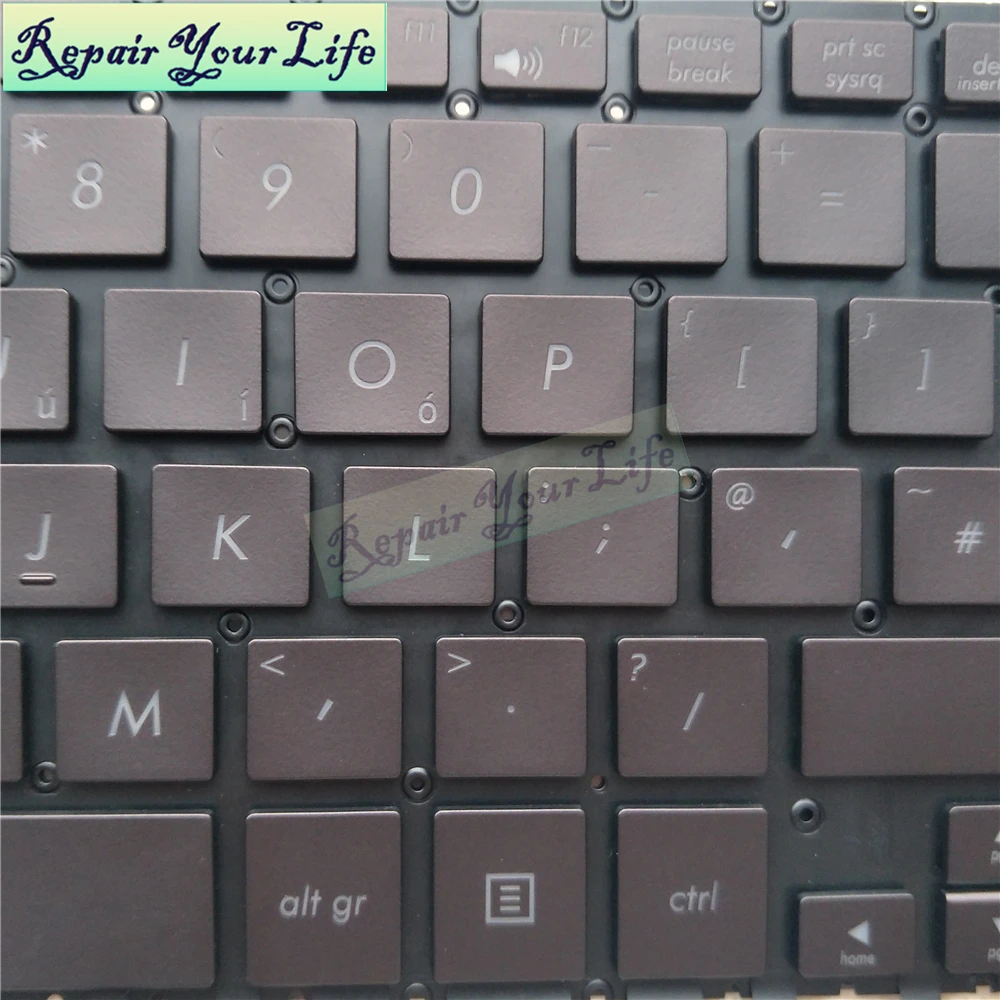 Teclado para Notebook Latino e Inglês Retroiluminação para Asus Ux430 Ux430u Ux430ua Ux430uq Ux430uar 9z.nbxbw.f0u 0knb02627uk00 2627la00 - Imagem 4