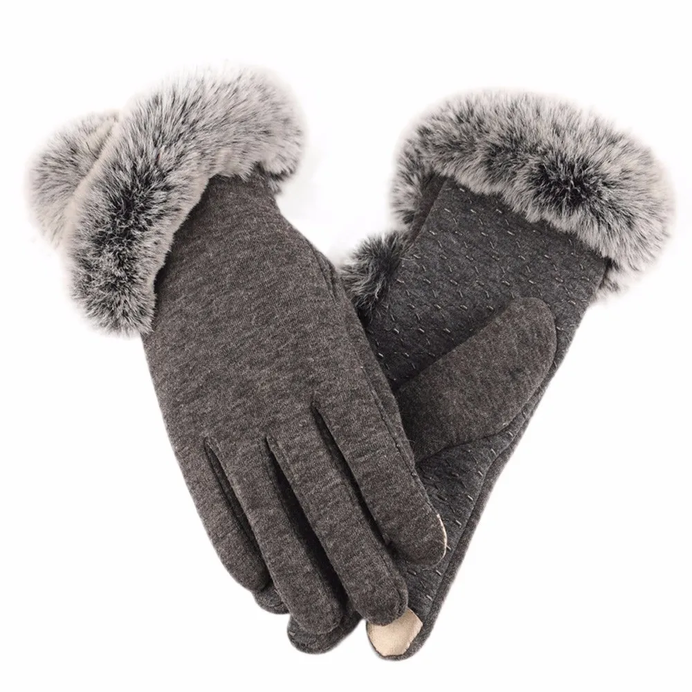 Перчатки для женщин, зимние теплые перчатки для женщин, смесь хлопка, полный палец, варежки для девочек, искусственная кожа, перчатки для улицы, Luvas De Invern#10