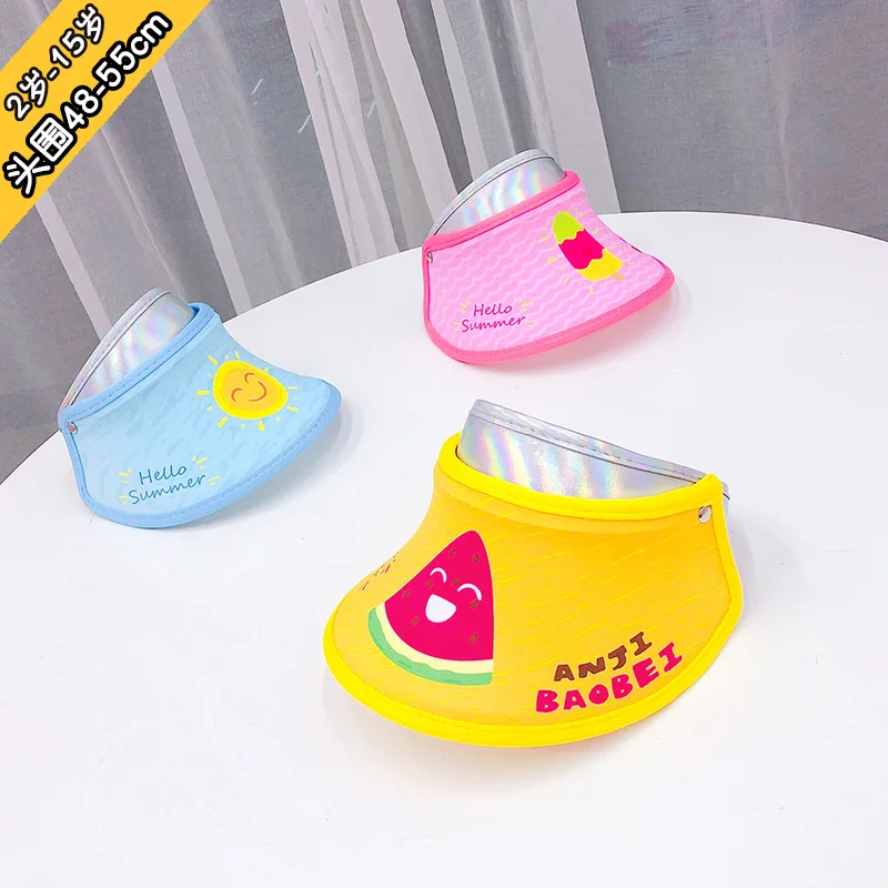 

8 years old children's cartoon uv hat summer children age empty hat big boy female baby sun hat baby hats kids hat XA 279