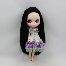 Черные волосы Обнаженная кукла blyth u