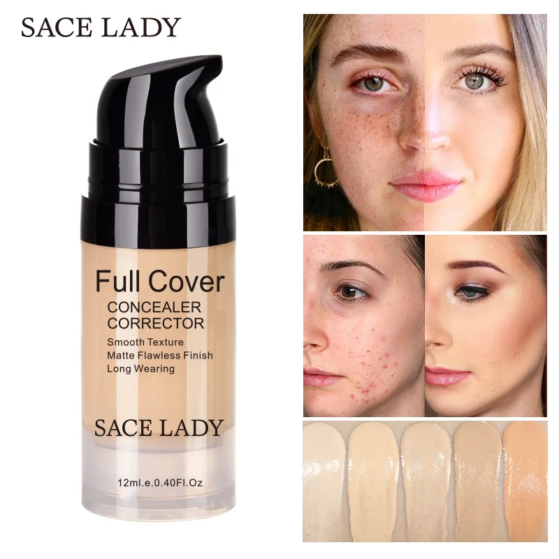 

SACE LADY Face Concealer Cream Full Cover Makeup Liquid Facial Corrector Waterproof Base Make Up Eye Dark Circles Cosmetic TSLM1