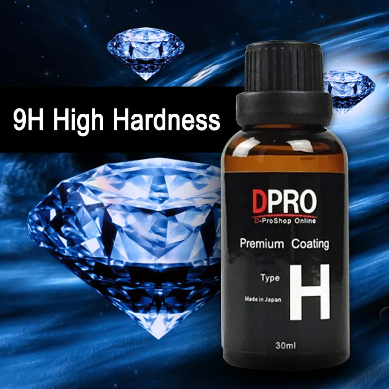 Car Paint Care Polish Nano Ceramic Auto Coating Anti-Scratch 9H Crystal Liquid Glass Hydrophobic Kit 30ml