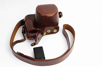 

Deluxe Edition PU Leather Camera Case For Sony Alpha A5100 A5000 16-50mm Lens Retro Vintage Bag With Battery Opening