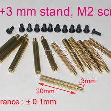 20+ 3 мм(12 шт.) Латунная подставка/скоба/Пробойник с M2-4mm винтом для камеры безопасности PCB монтажный модуль