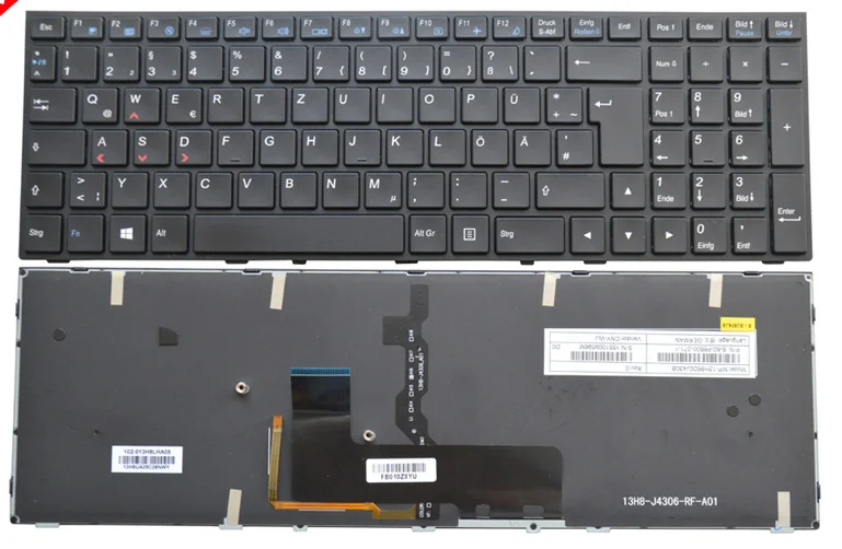 

New laptop keyboard for CLEVO Hasee Z7 Z7M Z8 Z6 Z6M G8 G7 G6 T5S T5X P655 Deutsch German/SWISS/UK/US layout