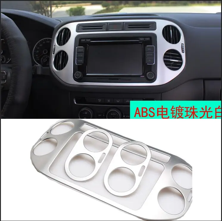 

car-styling case for Volkswagen Tiguan 2010-2016 ABS chrome Auto interior air conditioning vent trims accessories car styling