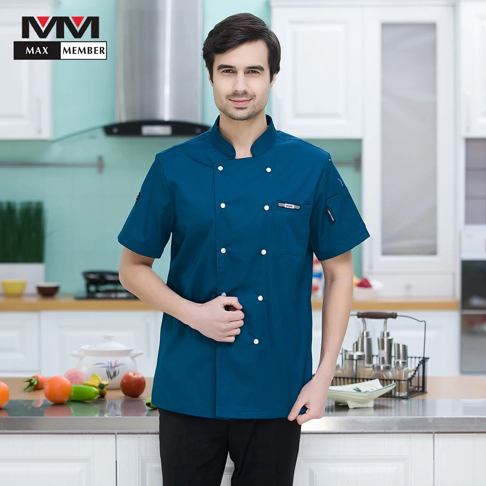 Restaurant New Double Breasted Chef Kitchen Clothing Short Sleeve