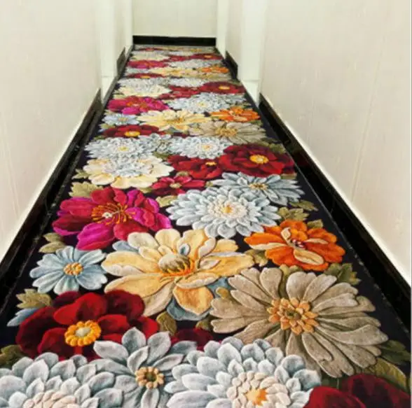 3D Креативный цветочный коврик для двери, ковер для прихожей, спальни, гостиной, чайного стола, коврики для кухни, ванной комнаты, Противоскользящие коврики - Цвет: 4