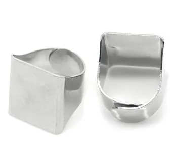 

Free distribution, 50 pounds, size 18.5 * 20mm oval ring, silver plated