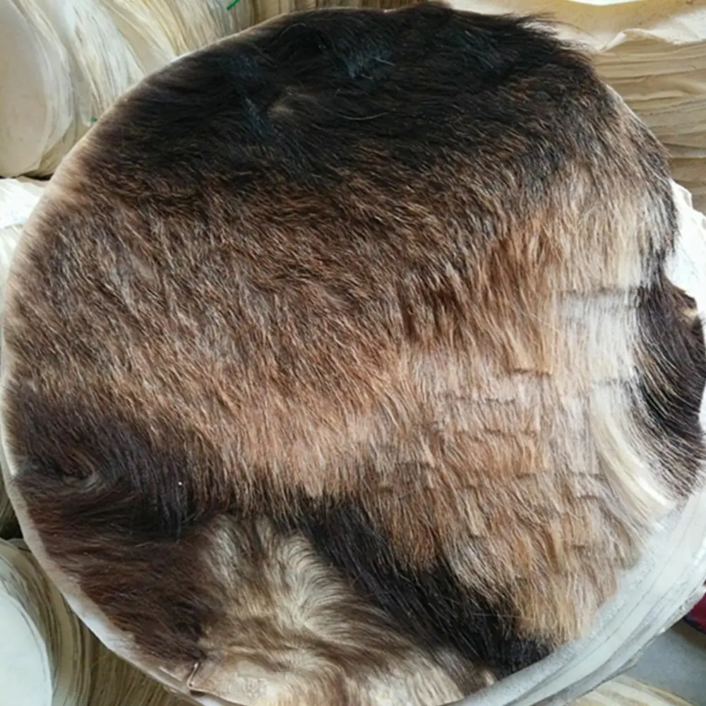 thick Goat Skin Head with fur African drum skin face Goatskin Round