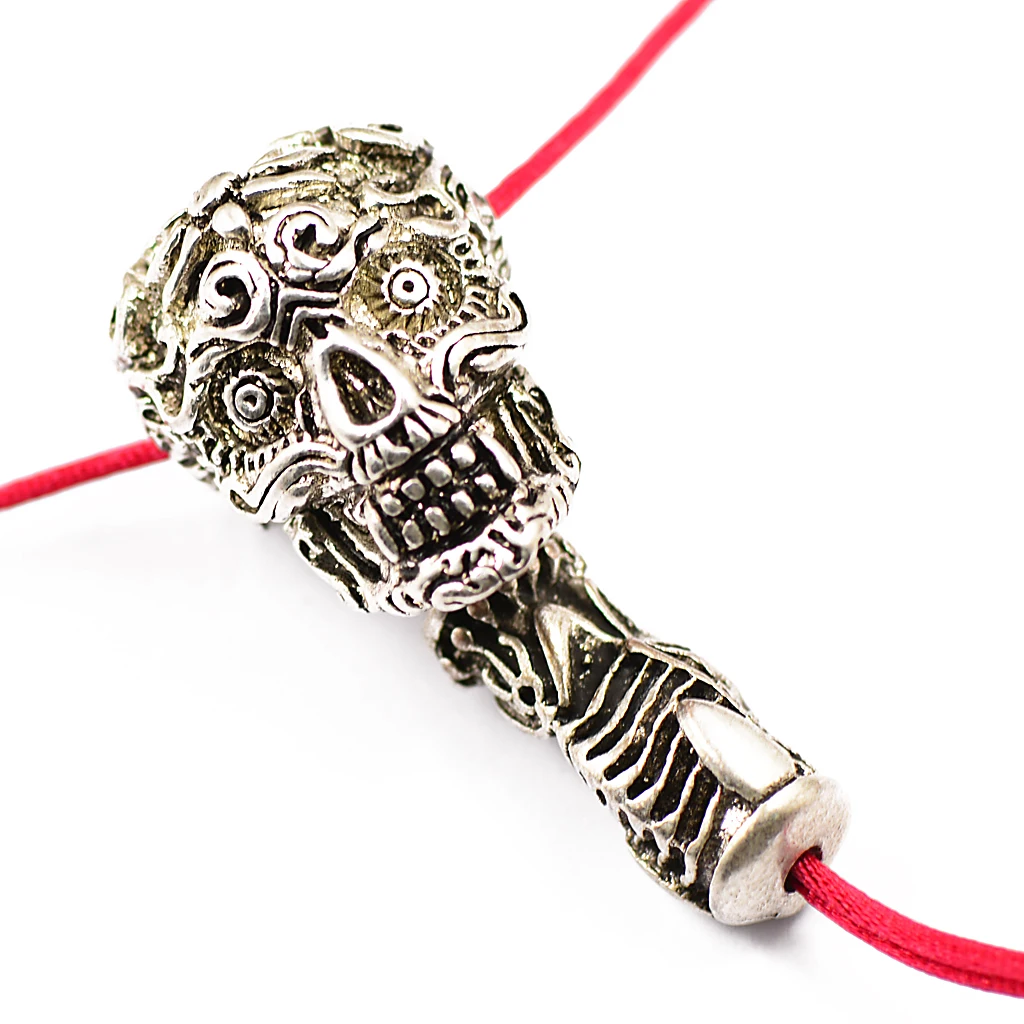 

Set of 3-hole Tibetan Skull Guru Beads for Jewelry Making Antique Silver Beads for DIY Necklace Bracelet Making Accessories