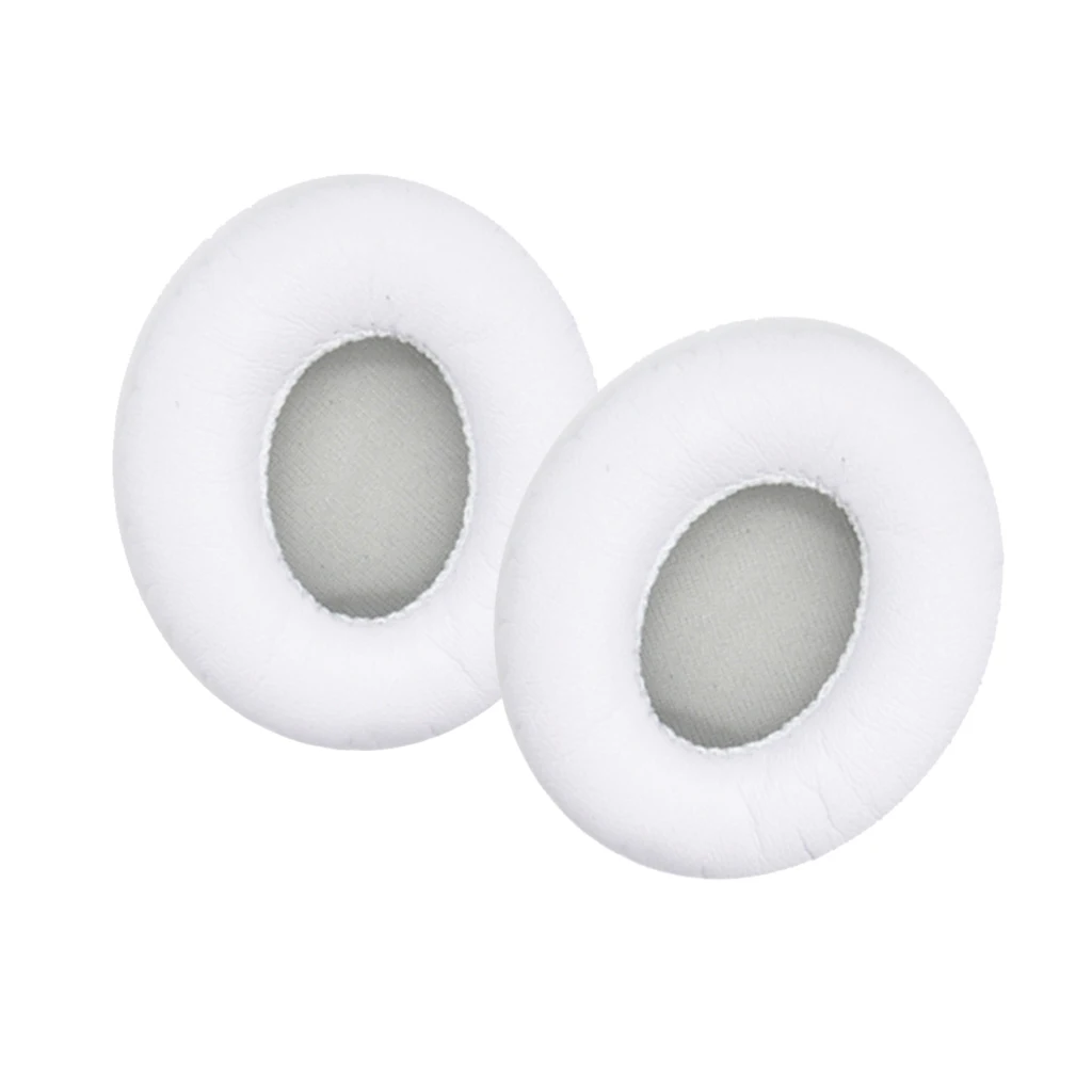 1 Pair Replacement Soft Ear Pads Earpads Cushions Covers Replacement for Beats Solo   1.0 Headset White