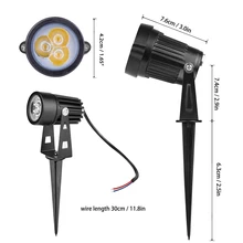 Водонепроницаемый светодиодный светильник для лужайки DC12V наружный Точечный светильник IP65 12 В Наружное освещение лампы Спайк свет для сада