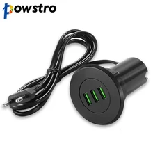 Powstro 5 В/3,1 а зарядное устройство с тремя usb-портами настольное встроенное USB зарядное устройство с европейской вилкой для samsung для iPhone