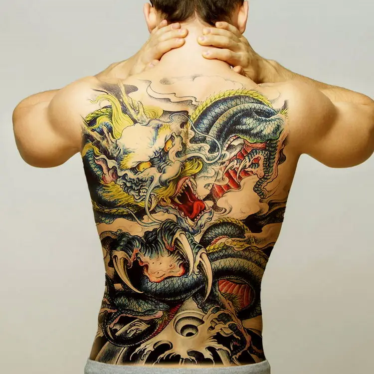 Temporäre Tattoos für Männer Schulter Tattoos Big Waterproof Sticker C6L4 