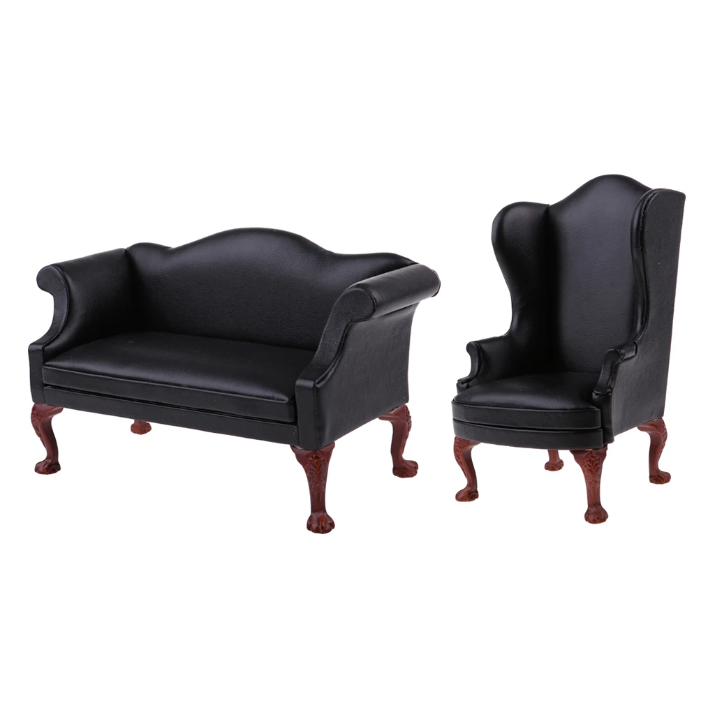 

1/6th Scale Sofa Couch Furniture Set for 1/6 Dolls House or 12'' Hot Toys Sideshow Action Figure Dolls Accessories