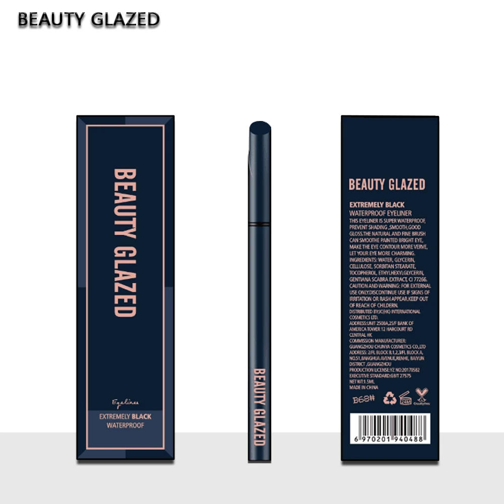 Beauty Glneador de ojos liquido непроницаемый de larga duracion defensiador de ojos гель negro faucil de usar ladiz deligado