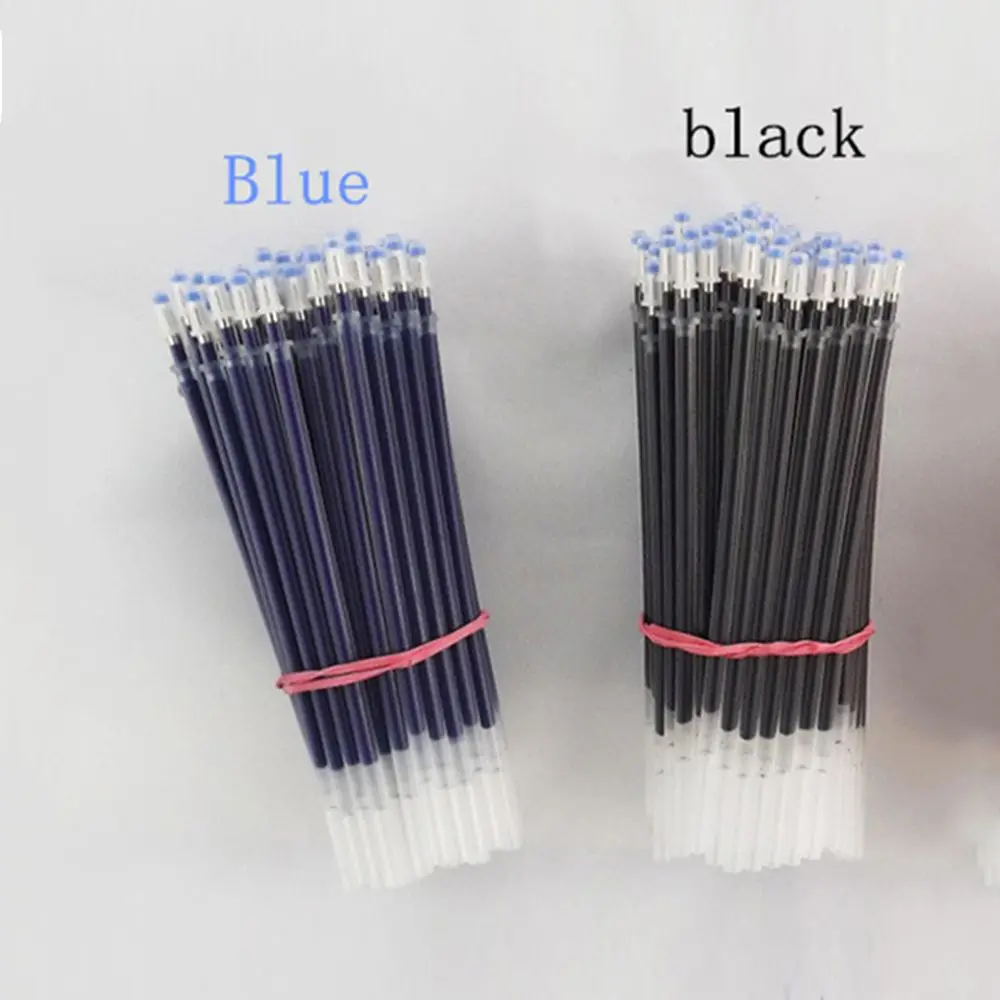 10~50Pcs 0.5mm Ballpoint Pen Refills Gel Black Ink Refill Writing Pens 3 Colors 