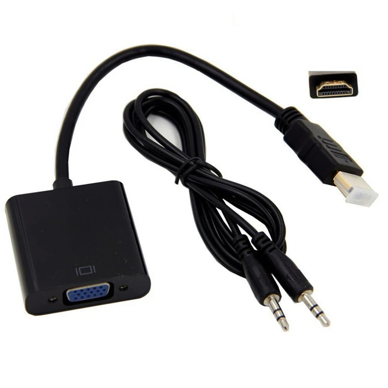 Trumsoon 5pcs/lot Gold Plated High-Speed Active HDMI to VGA Converter Adapter Male to Female Cable for PC Laptop DVD HDTV PS4 Trumsoon 5pcs/lot Gold Plated High-Speed Active HDMI to VGA Converter Adapter Male to Female Cable for PC Laptop DVD HDTV PS4
