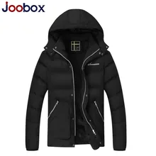 2016 New Fashion Men Parka Casual Winter Jacket Men Thickening Hooded Cotton Coat Slim Brand Men