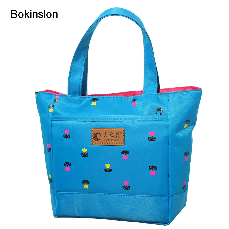 

Bokinslon Nylon Woman Bags Printing Small Fresh Ladies Handbags Large Capacity Multifunction Woman's Zipper Bags