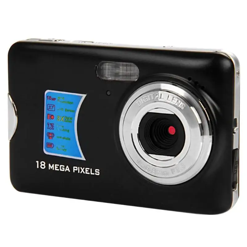 

2.7 inch Digital Camera TFT HD Screen 18.0MP CMOS 5.0MP Anti-shake 1080P Digital Video Recorder Support SD Card 32G 8X Zoom