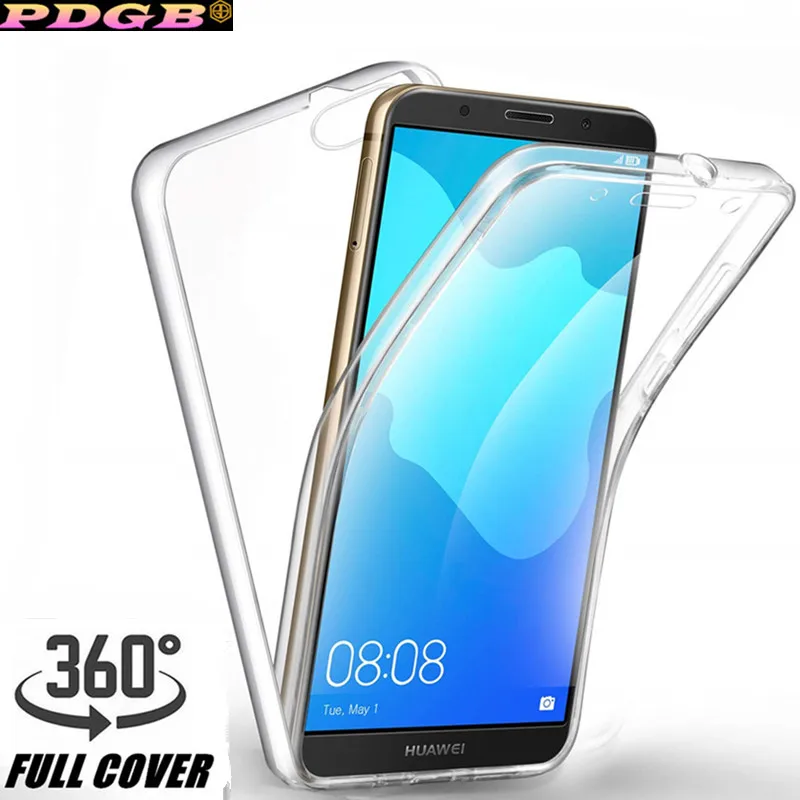 

Full Body Case For Huawei P20 Lite Nova 3E 3i 3 Mate 10 20 Pro Honor 8X P Smart Y5 Y6 Y7 Y9 2018 Transparent Touch Screen Cover