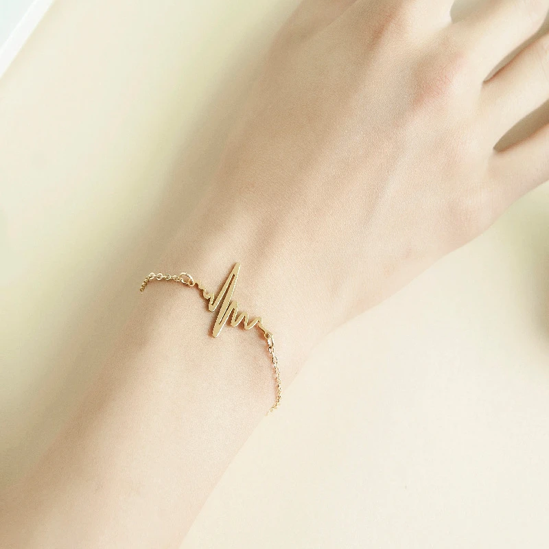 Браслет для женщин Faith Hope Love подарки на день рождения для нее браслет с элементос электрокардиограммы Серебряный Браслет-манжета обручальное ювелирное изделие