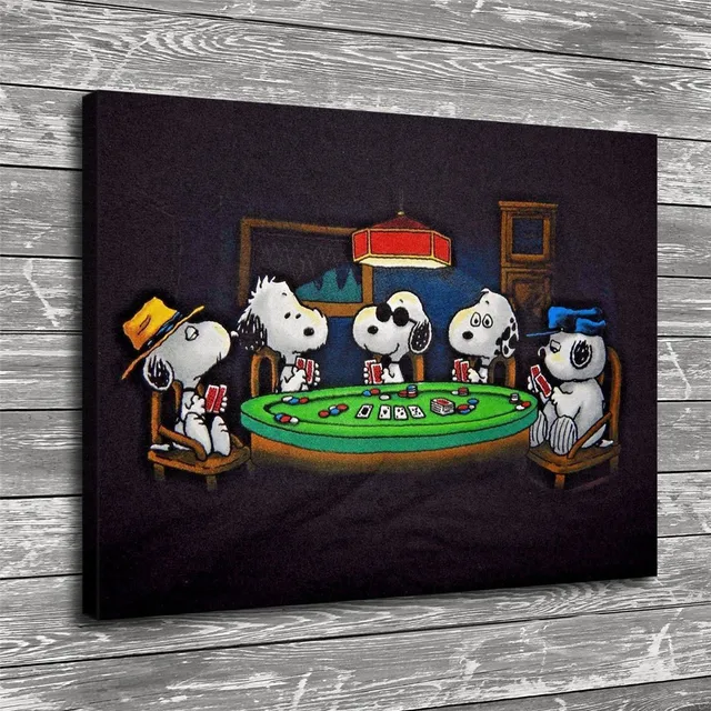 Peanuts Snoopy Dogs 1P Paintings Print on Canvas HD Abstract Canvas