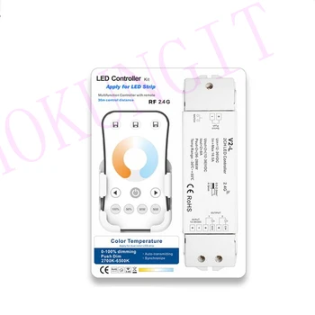 

8A*2CH Color Temperature LED Controller Kit V2-L + R7-1 with Plastic packaging like pictures but without batteries