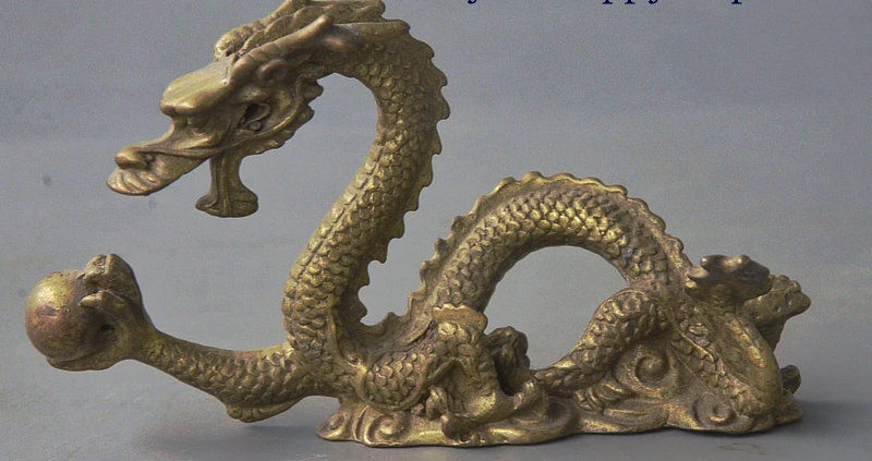 

Old Chinese Dynasty Palace Bronze Wealth Feng Shui 12 Zodiac Year Dragon Statue