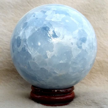 

WBY+++---515+++NATURAL BLUE CELESTITE CRYSTAL SPHERE BALL HEALING LJD