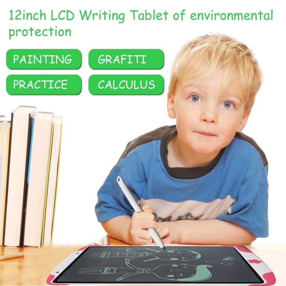 12 дюймов ЖК-планшет для письма дети электронные блокноты для рукописного ввода доска портативный цифровой планшет для рисования для взрослых детей для школы