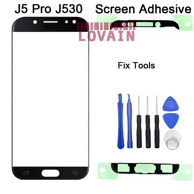 

1PCS For Samsung Galaxy J5 Pro 2017 J530 J530G J530GM J530Y J530YM J530F J530DS Touch Screen Outer Panel+Tools+Sticker