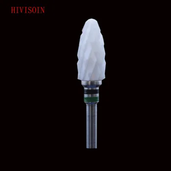 

20 pcs Bullet Shape - White Zirconia Ceramic Dental Lab Burs - Double Coarse-Cross Cut