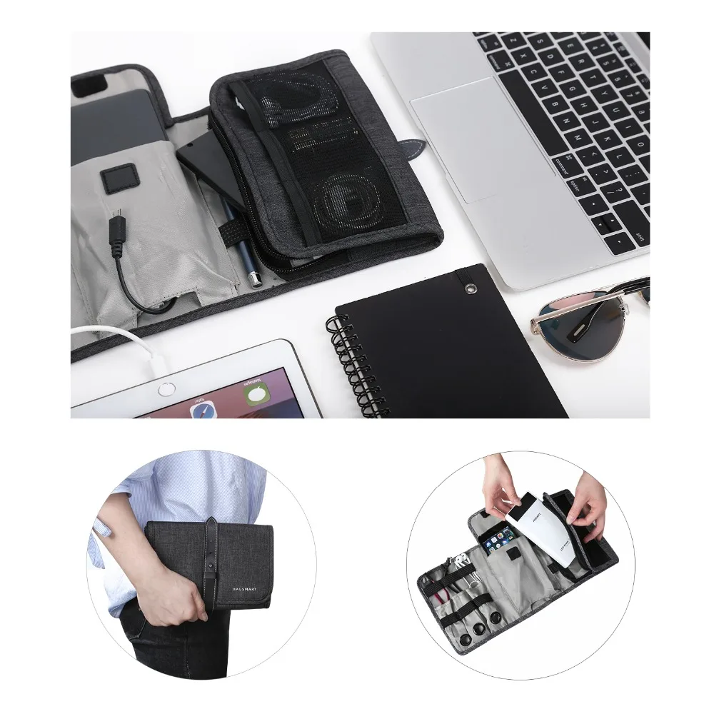 BAGSMART Hot Sale USB Cable Charger Tote Case Storage Bag Portable Digital Accessories Gadget Devices Travel Organizer Bags