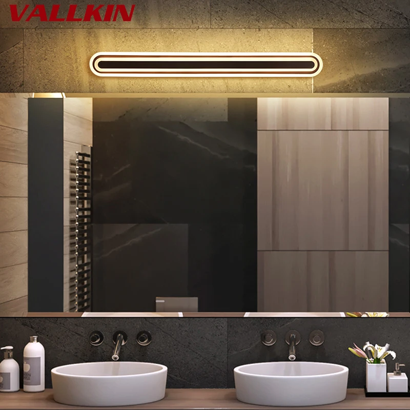 موردن للماء الاكريليك مرآة مصباح جداري LED الحمام الجدار مصباح موجز داخلي الغرور الإضاءة تركيبات الشمعدان للمنزل