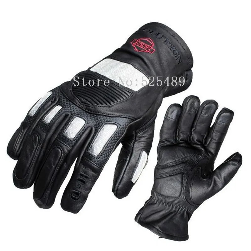 Brand Carbon Fiber Genuine Leather Motorcycle Gloves Outdoor Motocross Racing Protective Motorbike off road Gloves For