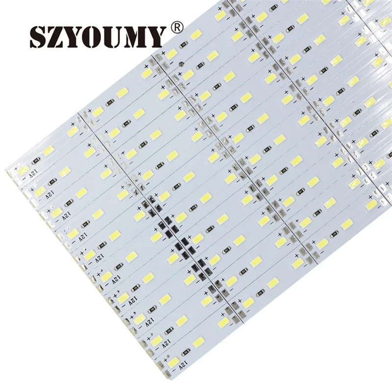 SZYOUMY 5730 светодиодный жесткая полоса высокой яркости DC12V 72 светодиодный s/m Светодиодный светильник для кухни под шкаф витрина 1000 шт./лот