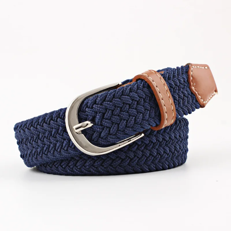 100x2.5cm New black elastic waist belt for women braided belt casual men belts with student belt thin Canvas belt N219