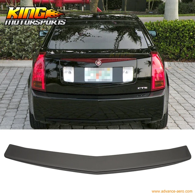 For 03 07 Cadillac Cts Sedan Matte Black Rear Trunk Spoiler ABS Flush