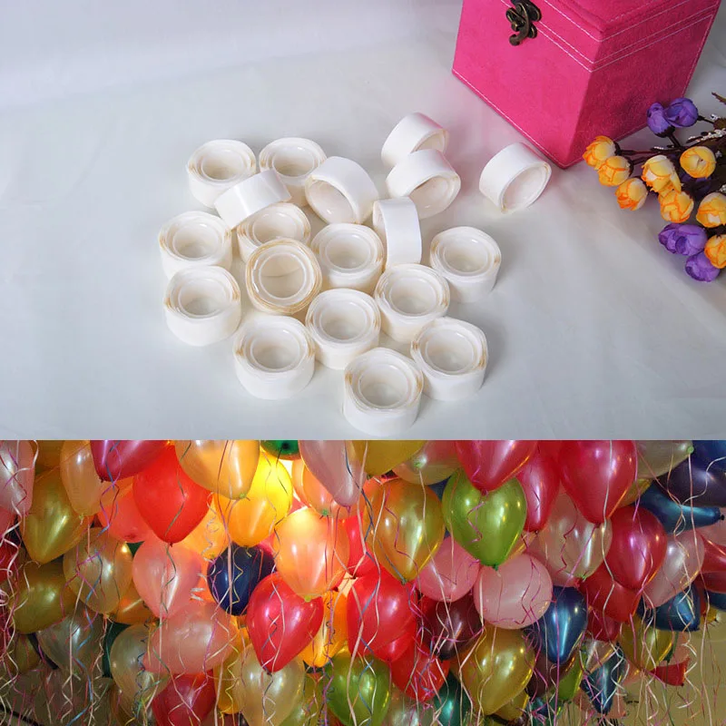 100PCS Dots Sticker 1Roll Glue Double Sided Adhesive Tape Balloon Party